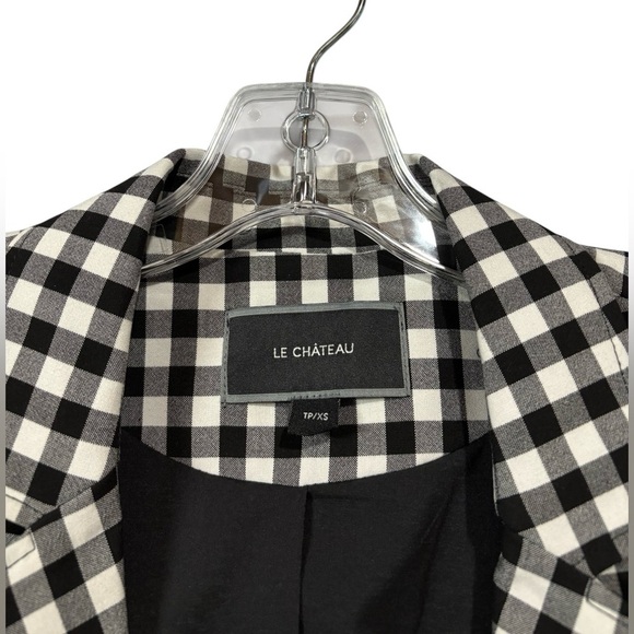 NWOT, Le Château, Black & White Gingham Blazer, Size XS - Picture 4 of 10